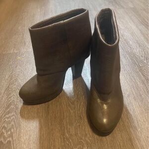 Ash Dark Brown Heeled Boots